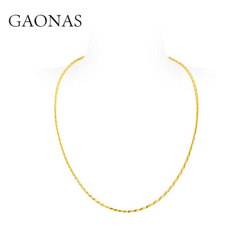 GAONAS时尚秋冬金色硬挺有型多功能项圈11726XGO 商品图0