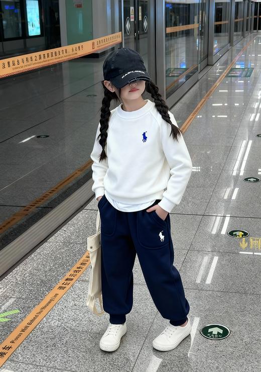 拉夫| L@小马 奥利绒暖绒系列 插肩暖绒套装小马刺绣卫衣卫裤 商品图2