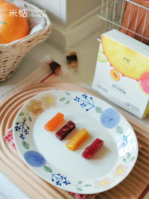 【米惦基本水果软糖】私房级别工艺😍😍一口还原鲜果原香👊一盒解锁四种快乐😝🌊 💚创新配方 一盒get四重软糖风味 💚鲜果&果茸 还原鲜果本味  商品图3