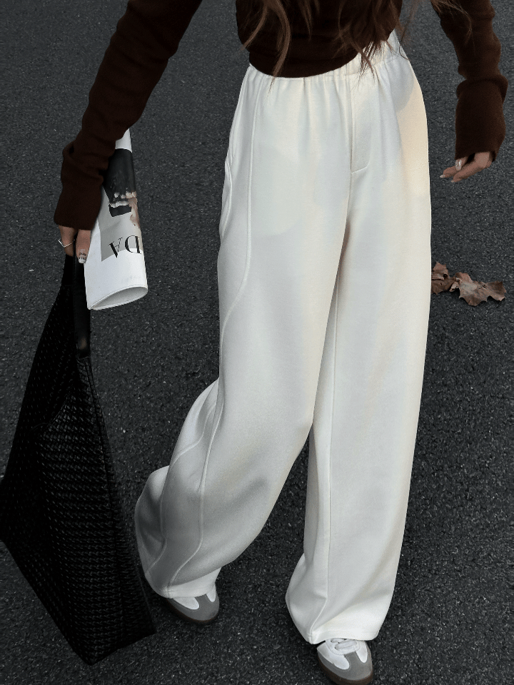 MUFIASITI直筒羊毛阔腿裤，这样穿时髦松弛又高级！【3-5天发货】