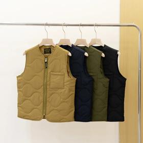 美式复古轻薄绗棉男款马甲