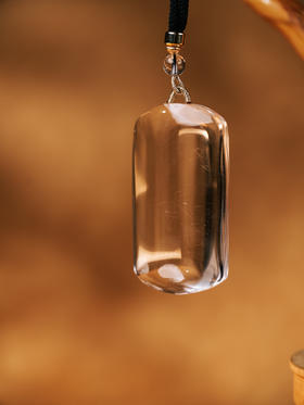 元和堂迷罗 白水晶无事牌高透净体长6.2cm宽3.5cm【器悟雅玩】