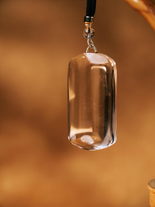 元和堂迷罗 白水晶无事牌高透净体长6.2cm宽3.5cm【器悟雅玩】 商品图0