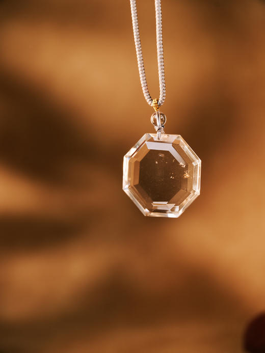 元和堂迷罗 白水晶八方来财手工切割内含黑碧玺 直径约3.3cm【器悟雅玩】 商品图0