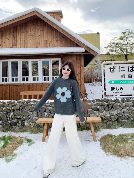 <曾小咸推荐>现货秒杀！微信超特价！灰色立领拉链毛衣外套 日常199.99 立减100 秒杀99.99！ 商品图10