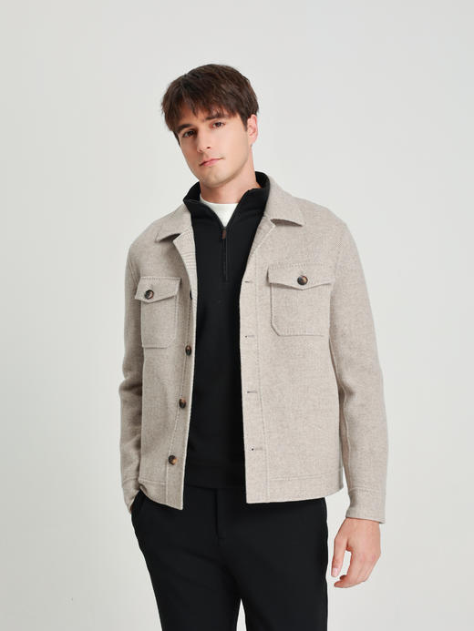 callisto卡其羊毛羊绒外套 商品图3