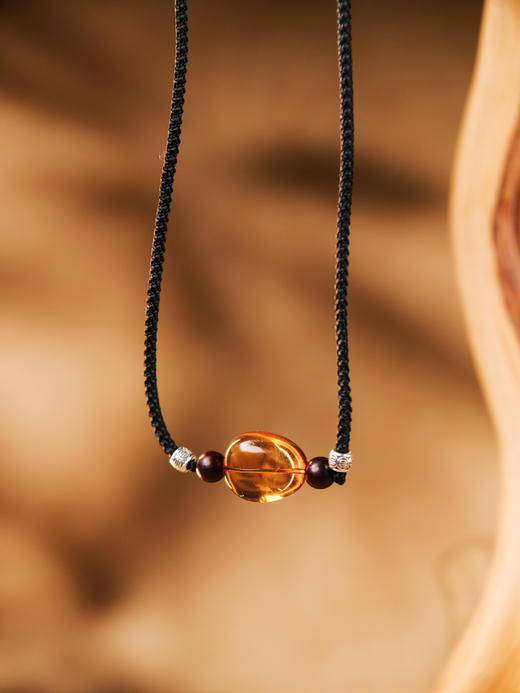 元和堂迷罗 琥珀随型锁骨链长2cm 宽1.8cm 不规则 【器悟雅玩】 商品图2