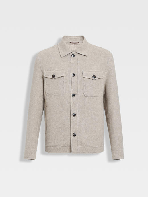 callisto卡其羊毛羊绒外套 商品图0