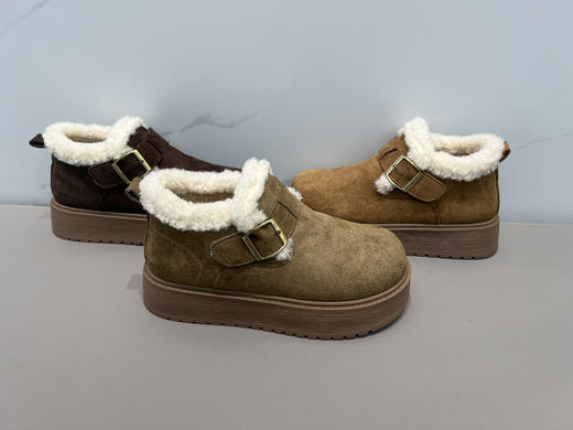 【HF】无忧购冬季高帮厚底勃肯鞋女一脚蹬加绒鞋19-7（截单后3-5天发货） 商品图2