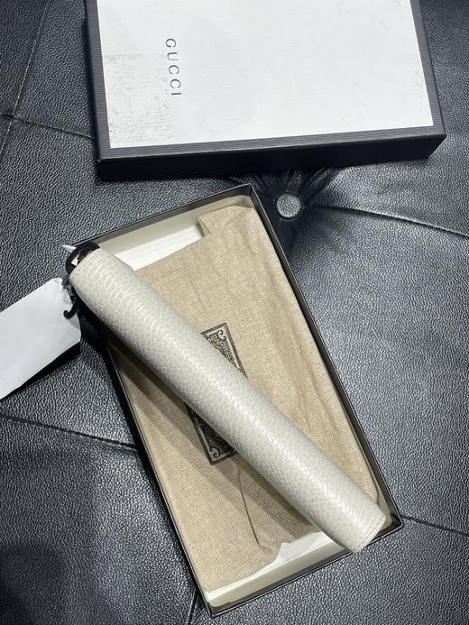 【超惠秒】GUCCI GG Marmont 白色真皮带钻缎带金属logo 长钱包/手拿包 11606 商品图4