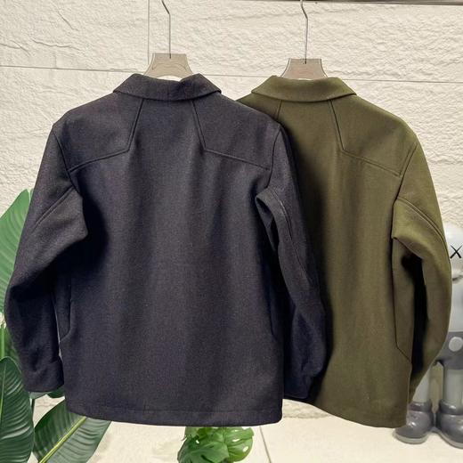 D111966男女款羊毛外套羊绒翻领商务夹克加厚保暖立领户外冲锋衣 商品图2