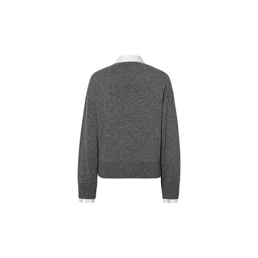 【商场同款】伊芙丽春秋针梭拼毛衣1G2233691 商品图6