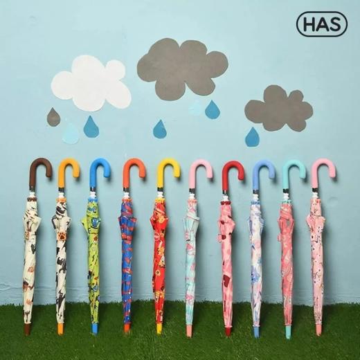（S适合3-9岁）清仓【HAS儿童雨伞】 韩国可爱卡通部分透明手动雨伞直杆伞可视儿童伞长柄伞 商品图5