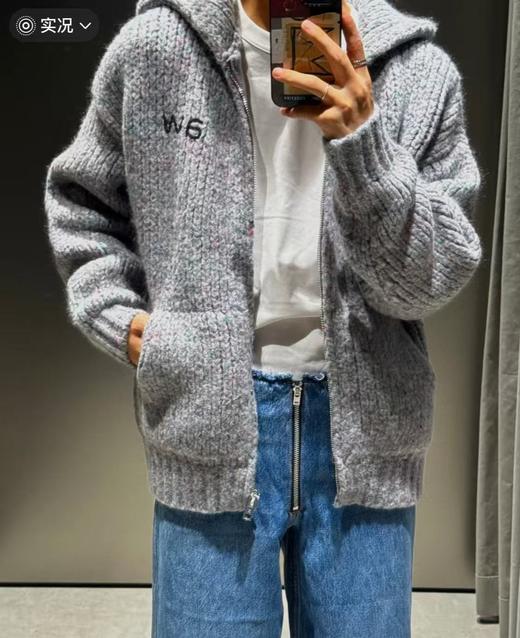 中性款彩色羊毛粗针织毛衣外套hu002 商品图3