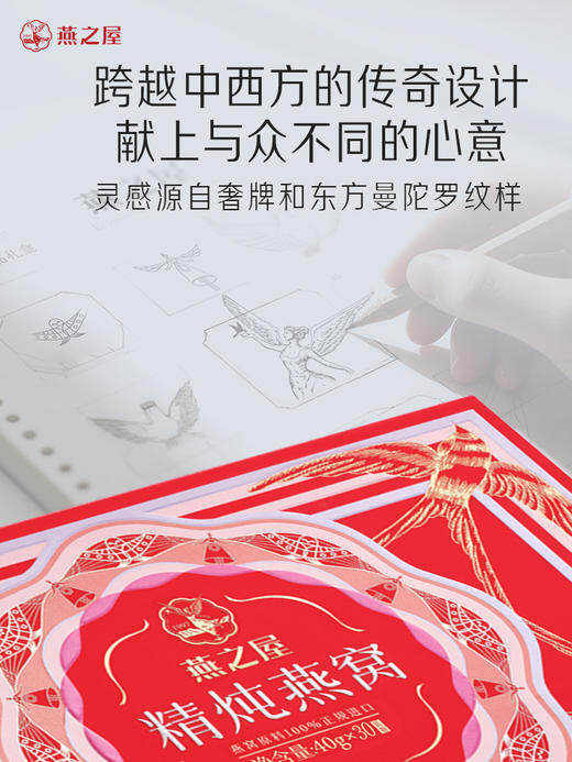 [30瓶装｜精炖燕窝礼盒] 燕之屋精炖燕窝40g*30瓶/盒  印尼进口燕窝原料 顺丰发货 商品图2