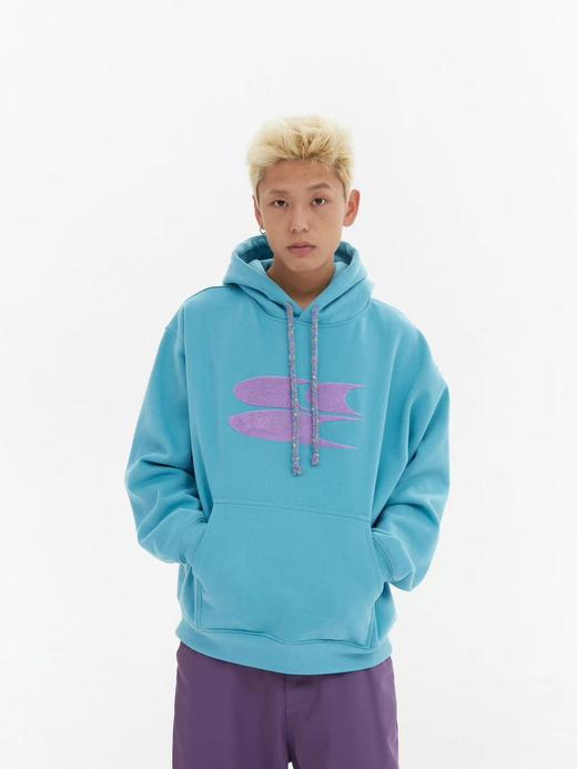 CryingCenter 秋冬连帽毛巾绣logo彩点抽绳加绒加厚卫衣 哭喊中心 商品图5