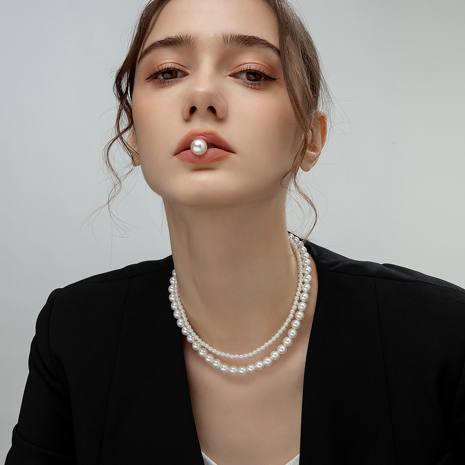 【4-8mm规格爆单3-5天发货】MointPhoice双层珍珠项链 | 轻奢简约 光泽细腻莹润透亮 双层叠戴大气优雅