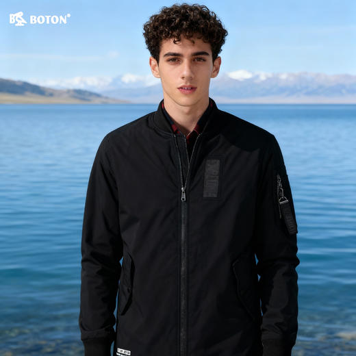 波顿男士秋冬季棉褛保暖中长款大衣加厚保暖MJ686118 商品图1