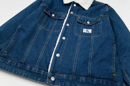 D111967防寒重工水洗双袋羊羔毛牛仔棉服情侣外套 商品图1