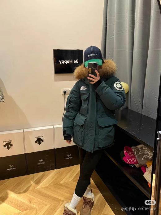 D111960光电子机能四口袋极地工装毛领羽绒服 商品图5