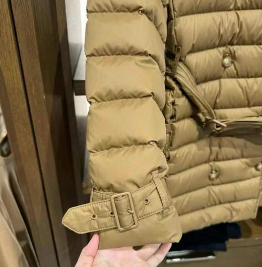 到手价4599元 巴宝莉Burberry超级特价，女士中长款棕色内衬格纹连帽羽绒服 美国代购，无中文标签，介意慎拍 商品图5