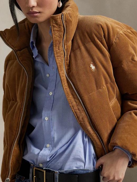 D111958复古时髦灯芯绒保暖立领舒适面包羽绒服 商品图10