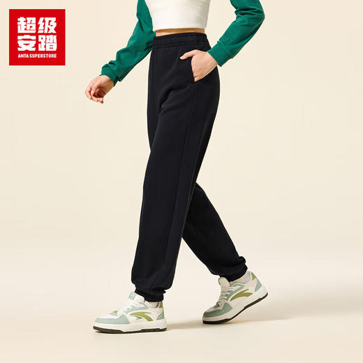 超级安踏运动裤女裤秋季棉感亲肤休闲百搭通勤针织长裤子女162538307U 商品图0