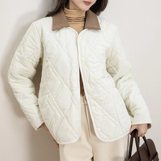 【可拆卸翻领 一衣两穿】姹弥空气层可拆翻领羊毛外套 羊毛填充柔软保暖轻盈 菱格型绗缝工艺美观锁温不跑绒 百搭舒适 商品图8