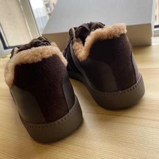 D111902羊毛头层牛皮德训鞋防滑耐磨休闲鞋女鞋 商品图5