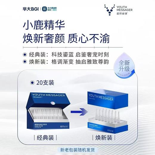 【小鹿精华】韶初泌语—鹿茸凝时抗皱冻干精华液，补水保湿 抗皱细纹 次抛精华 华大护肤品（20支/盒） 商品图1