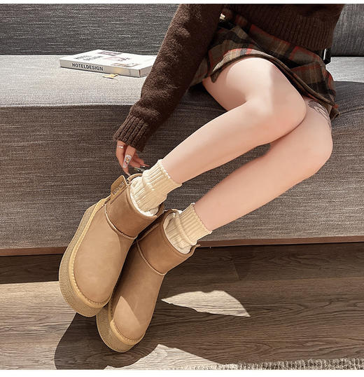 Andrew Kangaroo品牌直发 🎆安德鲁袋鼠毛毛厚底雪地靴6077 商品图1