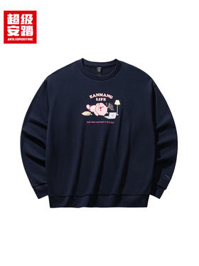 超级安踏ZANMANG LOOPY联名X卫衣女秋季宽松亲肤圆领运动套头衫162538715U