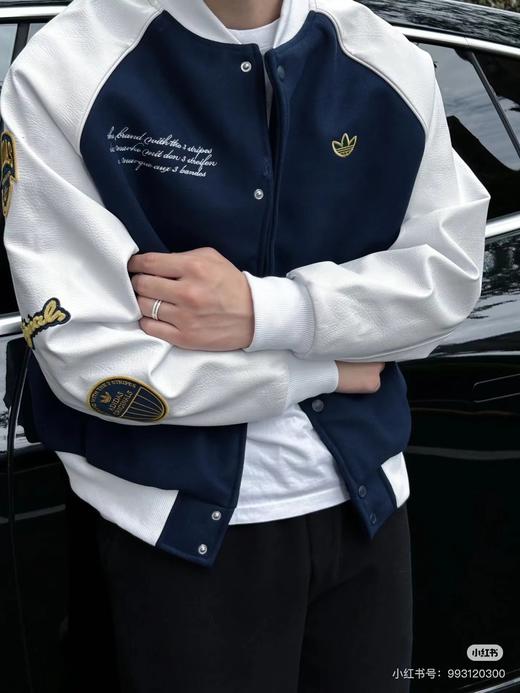 D111959呢子皮机绗棉拼接设计刺绣logo外套夹克 商品图7