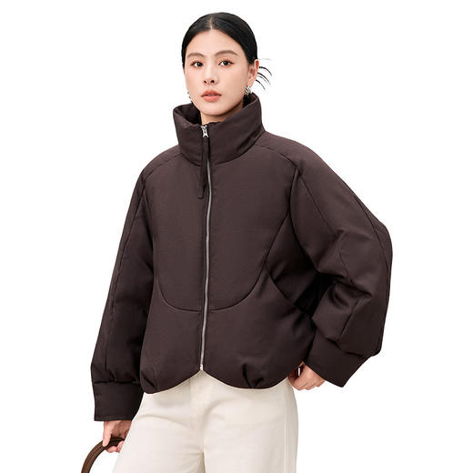 QS95白鹅绒2025冬季新款简约加厚立领软糯泡芙云朵鹅绒服外套女2123 商品图4