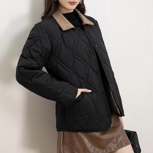 【可拆卸翻领 一衣两穿】姹弥空气层可拆翻领羊毛外套 羊毛填充柔软保暖轻盈 菱格型绗缝工艺美观锁温不跑绒 百搭舒适 商品图9