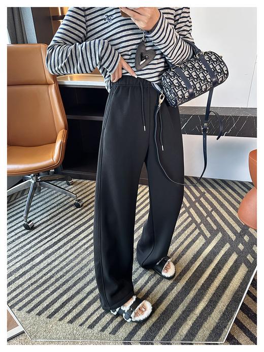 【冬装加绒卫裤 一条过冬】（预售3-6天）高腰宽松束脚加厚超值运动裤子女显瘦2025秋冬新款休闲加绒卫裤女装 商品图1