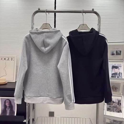 D111961万针刺绣两侧三条杠万针刺绣logo连帽卫衣外套 商品图2