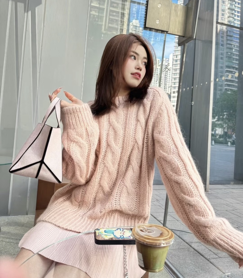 Cos女士羊毛绞花针织毛衣111902