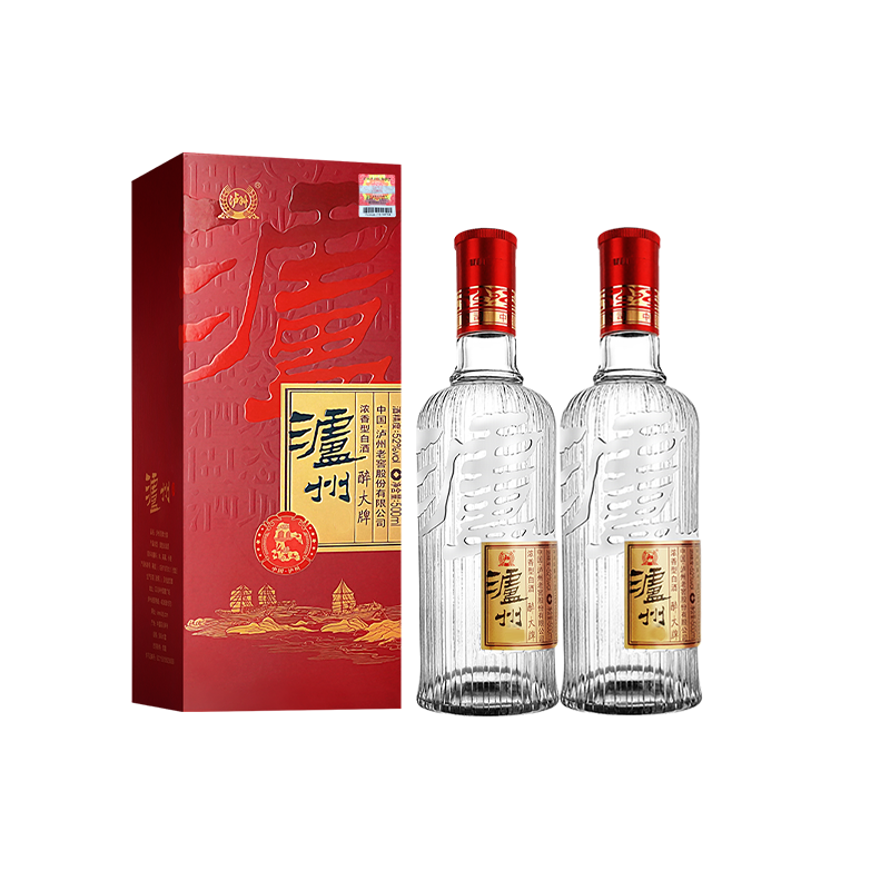 【拼团】52度泸州酒醉大牌500ml*2 泸州老窖官方旗舰店