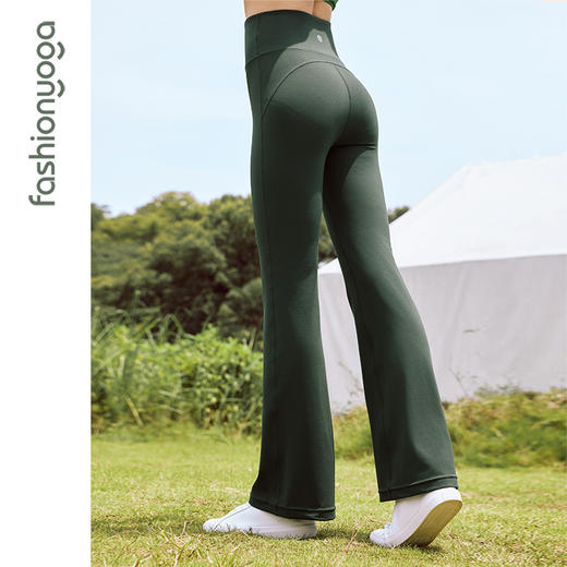 FC12908裸塑超模裤凡圣瑜伽简单长腿喇叭裤 商品图1