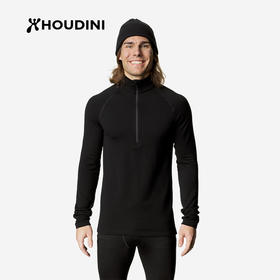 HOUDINI胡丁尼 Desoli 迪索丽 II代 男美利奴羊毛保暖半拉链打底衫长袖 840075