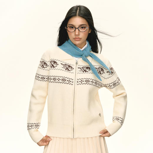 Ariseism 美式复古设计感开衫毛衣女秋季新款上衣 商品图0