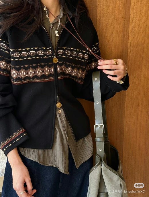 纯原 deepmos*s费尔岛提花羊毛针织开衫111909 商品图0