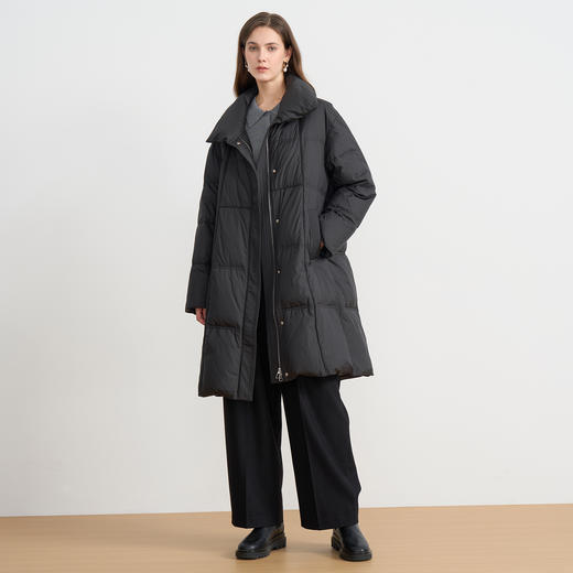 EITIE爱特爱时尚纯色加厚立领防风格子羽绒服冬季新款8011703 商品图4