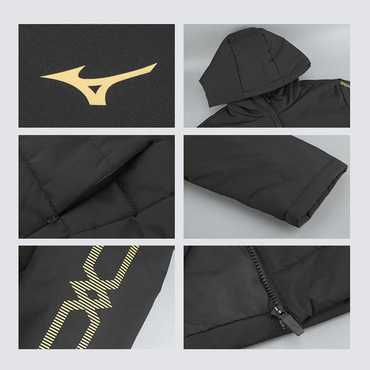 小李子正品Mizuno美津浓足球运动训练短款棉服成人男P2CE21Z809 商品图3