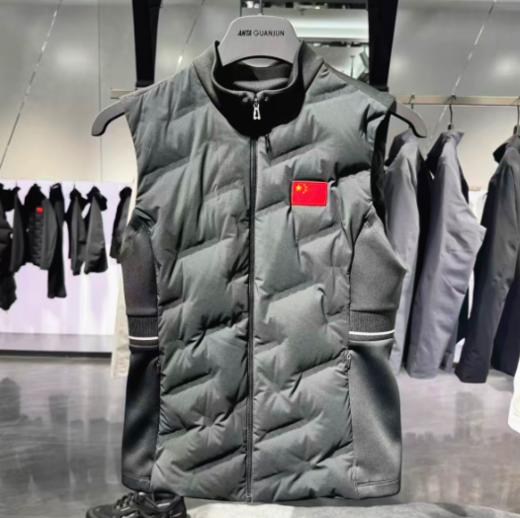 安踏冠军全天候2025冬女款轻薄保暖羽绒加厚马甲162540611 商品图0