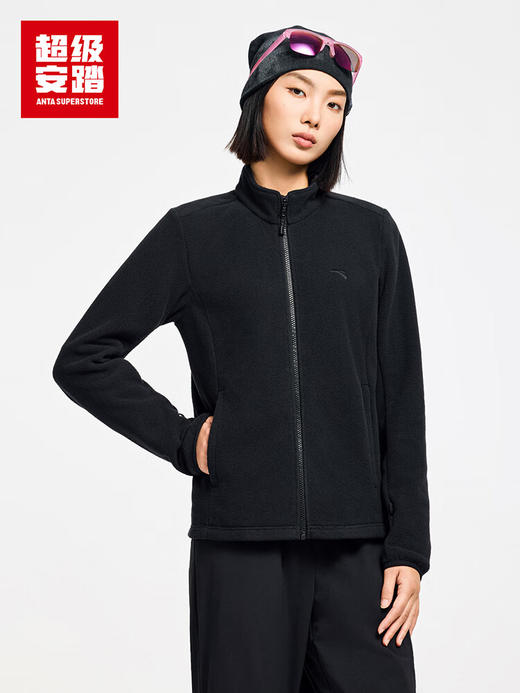 超级安踏户外抓绒两件套女秋冬保暖防泼水徒步通勤运动夹克外套162546610U 商品图2