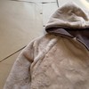 D111944复古仿貂毛双面穿座山雕插肩连帽棉衣 商品缩略图9
