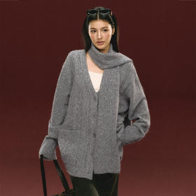 Ariseism 美式复古设计感针织开衫毛衣女秋冬新款上衣