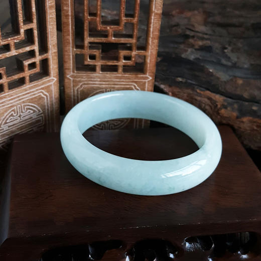 【天然正品】A货翡翠天然细腻糯种54.5号贵妃翡翠手镯54.5号（皆取最大值）女士220325AH26 商品图6
